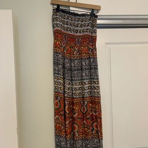 Multi pattern maxi dress